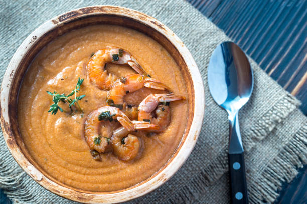Bowl of Bisque - french soup with crustaceans
