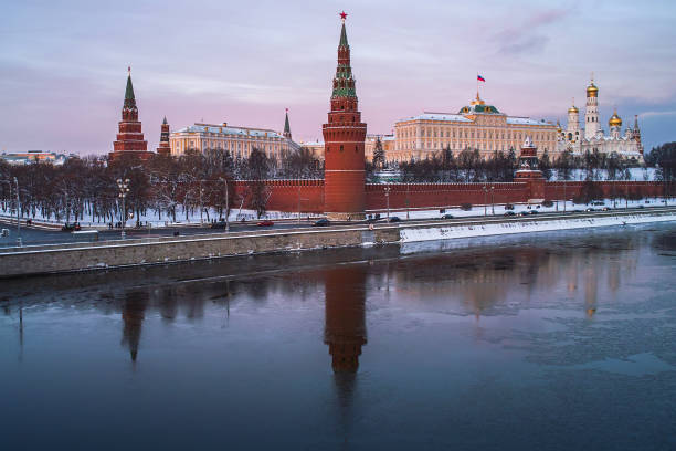 istock Moscow kremlin view from Moskva river at winter, Russia 866761734
