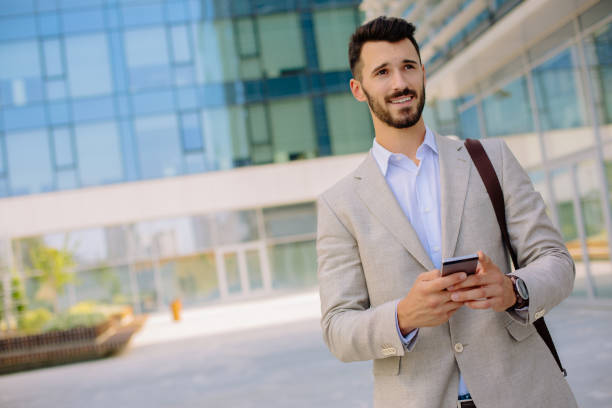 istock Businessman working outdoor 866775246