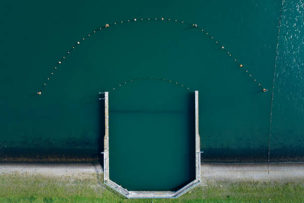 istock Aerial view of a dyke and sluice at Eastern Scheldt 866782132