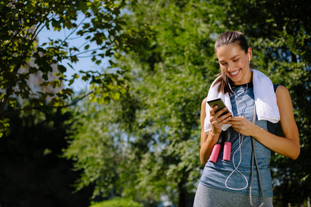 istock Beautiful young woman after training 866782510