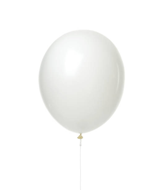 istock Single huge white balloon object for birthday isolated 866786362