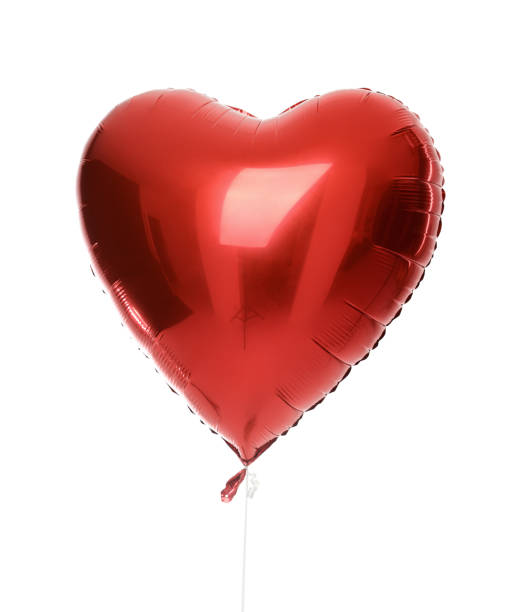 istock Single big  red heart balloon object for birthday isolated 866786508