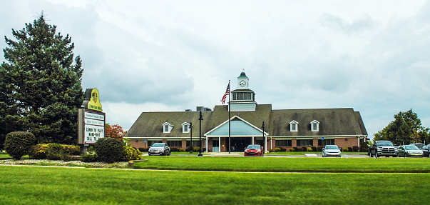 Macomb County, MI, USA - 1 October 2016: The Washington Township Offices Building located at 57900 Van dyke.