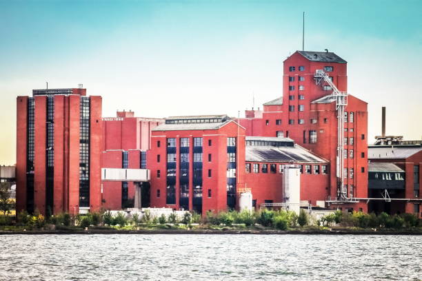 Windsor, Ontario, Canada - 2 October 2016: Hiram Walker and Sons distillery building in Windsor, Ontario, Canada