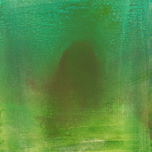 Multiple hues of green in a hand painted background