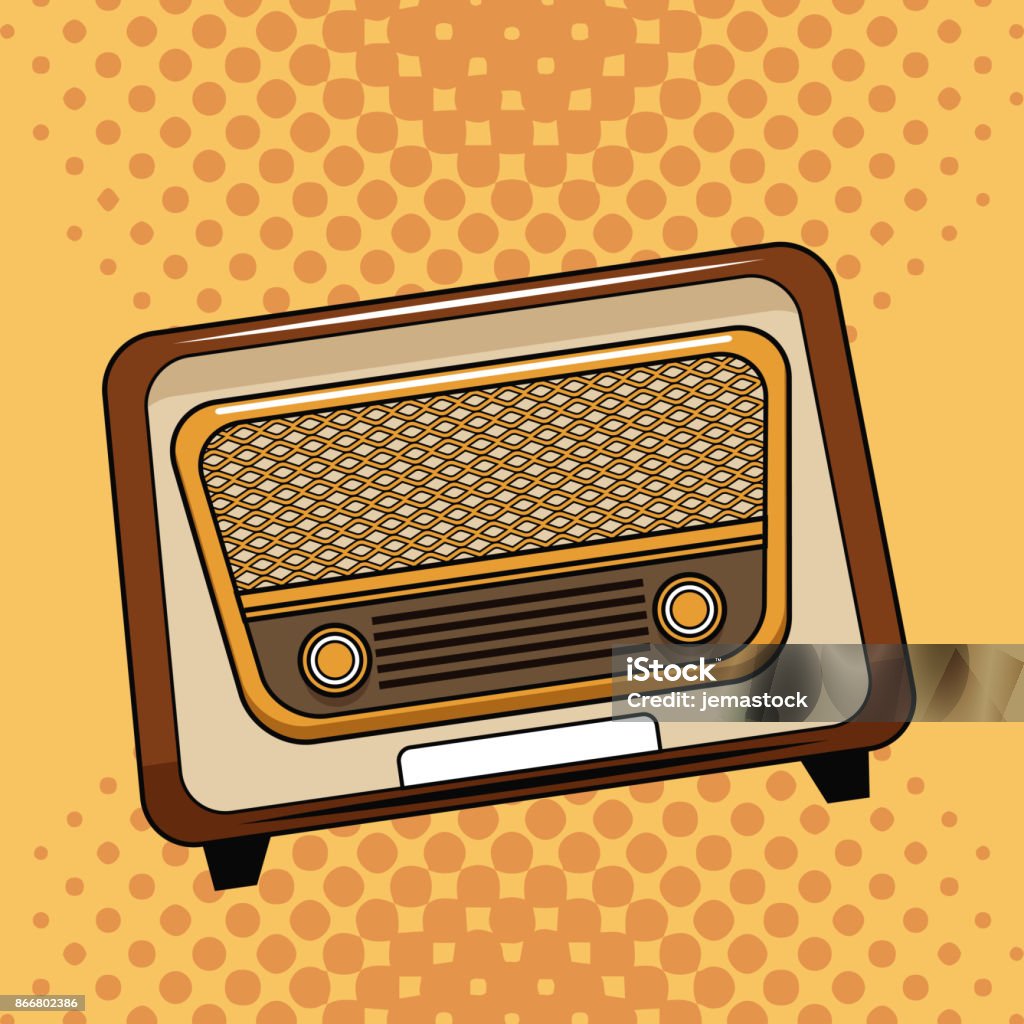 Ilustración de Antiguos Dibujos Animados De Arte Pop Radio y más Vectores Libres de Derechos de Analógico - Analógico, Anticuado, Arte - iStock Ilustración de Antiguos Dibujos Animados De Arte Pop Radio y más Vectores Libres de Derechos de Analógico - Analógico, Anticuado, Arte - iStock