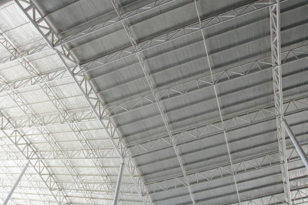 istock Roof Dome construtction, canvas and metal sheet 866819628