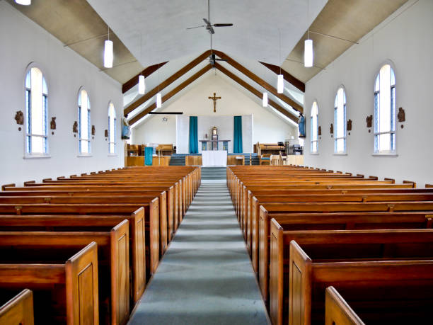 istock wide shot of a funeral chapel 866822130