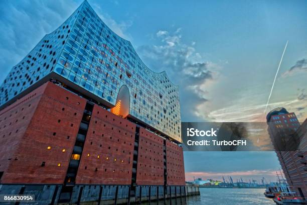 Beautiful Elbphilharmonie Concert Hall In Hamburg At Hafencity District Stock Photo - Download Image Now