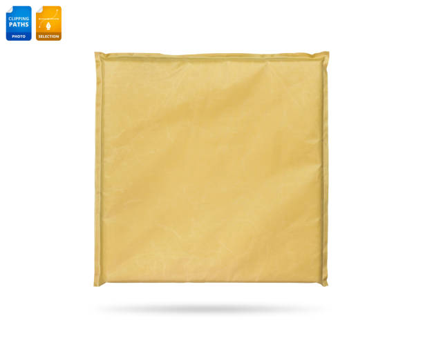 istock Soft pad isolated on white background. Square shape pillow for absorb. Clipping paths object. 866833750