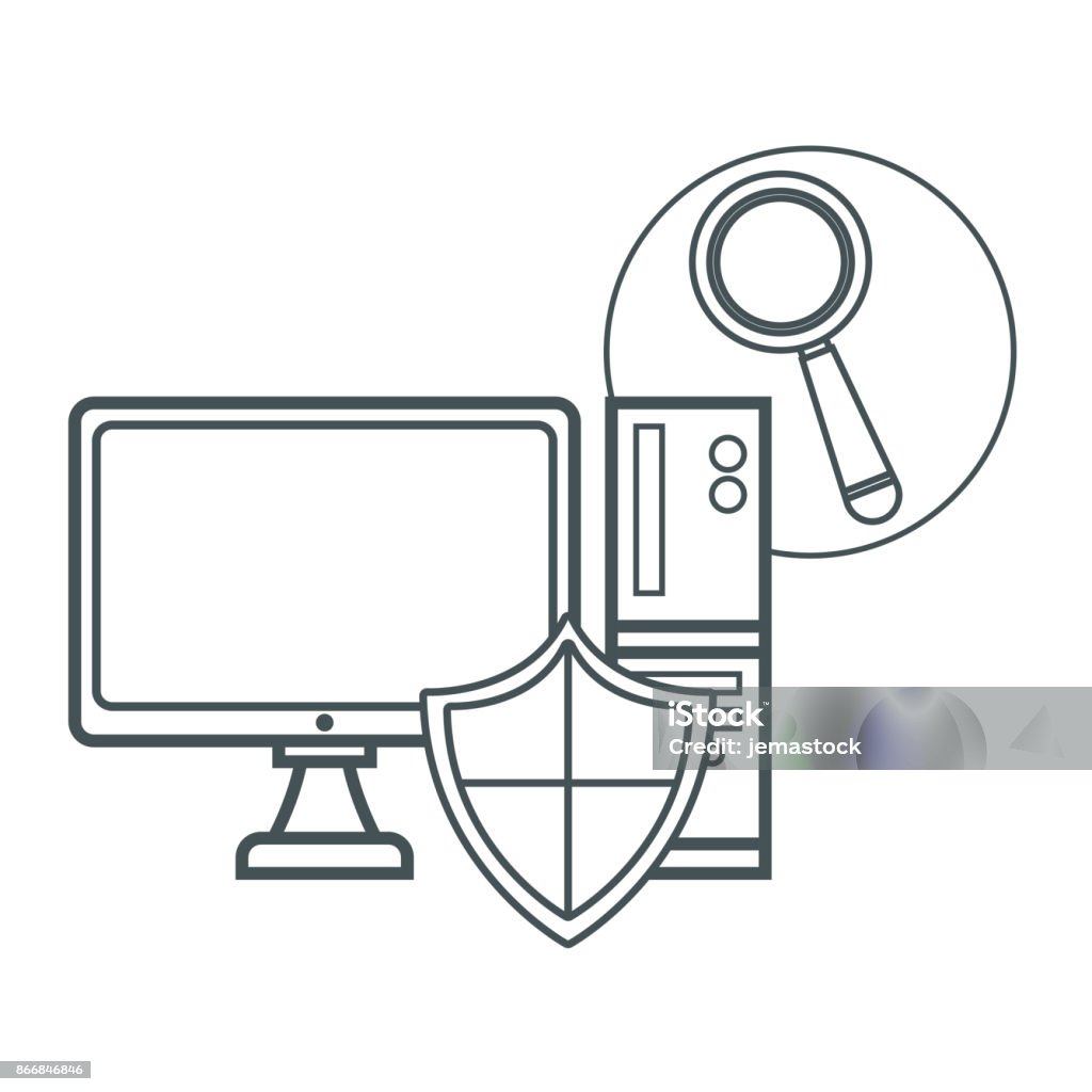 Computer Bot Virus Computer Antivirus Stock Illustration - Download Image Now - Alertness ...