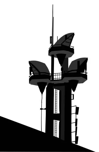 Vector illustration of Antenna Roof Top