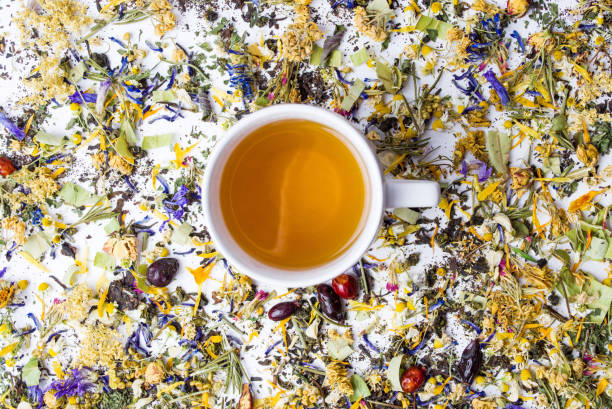 istock Tea with colorful herbal mixture 866859130