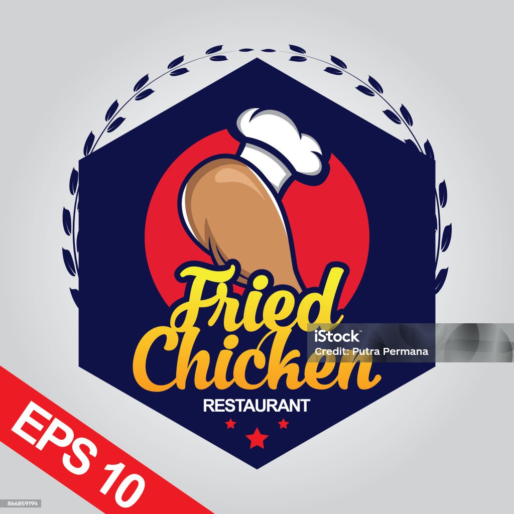 Chicken Dsign Fried Chicken Design Template Stock Illustration - Download Image Now ...