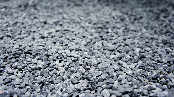 Coarse gravel, black and gray. Background texture