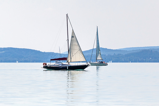 Yachts on lake Balaton, Siofok, Hungary