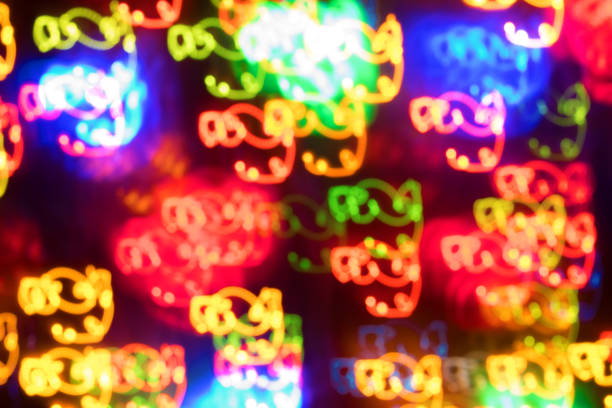 istock Colorful glowing lines bokeh background 866883464