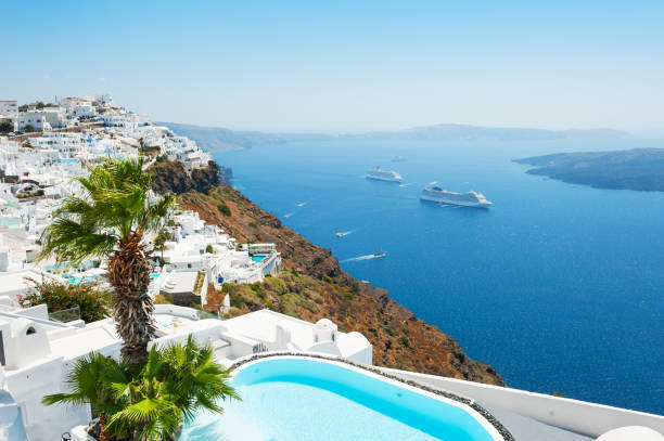 istock White architecture on Santorini island, Greece. 866884396