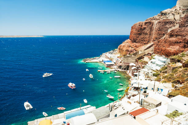 istock Old port in Santorini island, Greece. 866885124