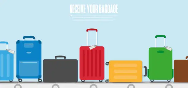 Vector illustration of Travel concept. Vector. Baggage icon