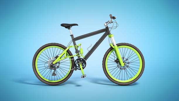 istock black 29er mountain bike on blue background 866887336