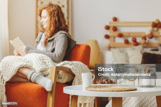 Table With Gingerbread And Tea Stock Photo - Download Image Now - Autumn, Domestic Life, Cozy