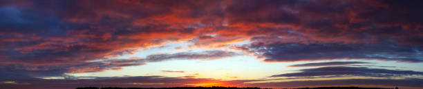 istock landscape panorama with blue sky, clouds and sunset. 866887450