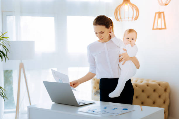 istock Enthusiastic businesswoman working at her new project 866890770