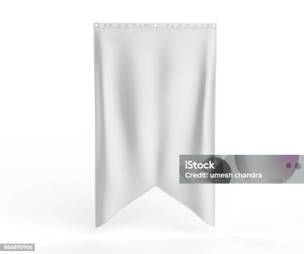 Gonfalon Inferior Espina De Pescado Bandera De La Bandera Para Su Diseño De Logotipo En Blanco Blanco 3d Procesamiento Ilustración Foto de stock y más banco de imágenes de Pendón