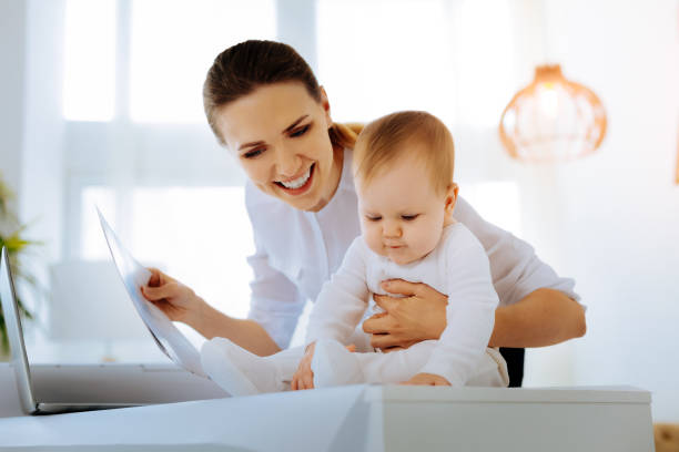 istock Cheerful loving mother getting inspired by her baby 866893832