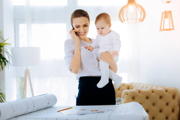istock Cheerful businesswoman looking satisfied with her work 866897294