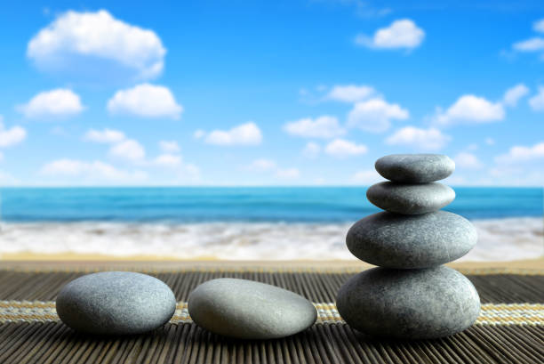 istock Stack of Zen pebble stones on the beach. 866897342