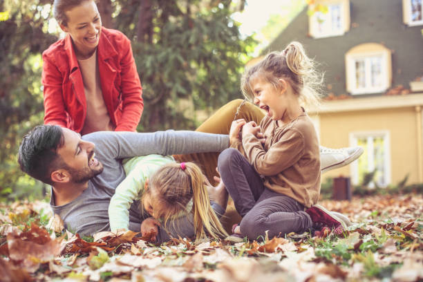 istock Fall leaves is great for family fun. 866901364