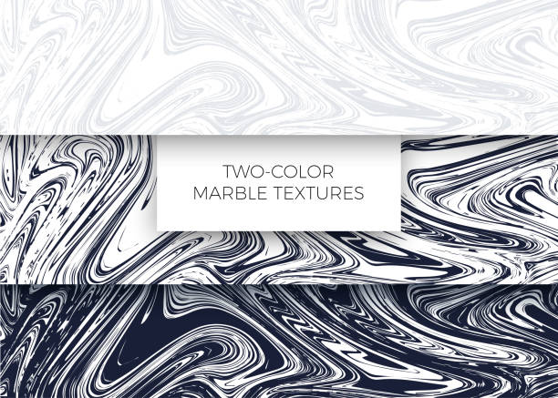 光グレーと濃いブルーのマーブル模様のセットです。ベクトルの背景 - textured marbled effect backgrounds stone点のイラスト素材／クリップアート素材／マンガ素材／アイコン素材