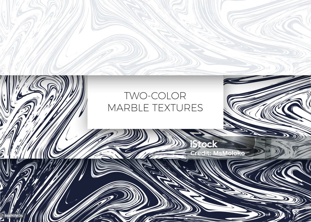 Set of light gray and dark blue marble textures. Vector backgrounds Set of light gray and dark blue marble textures. Vector backgrounds. Marbled Effect stock vector