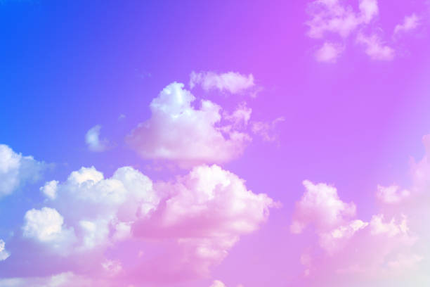 istock Blue sky with white clouds. rain clouds on sunny summer or spring day. Color effect picture. 866908506