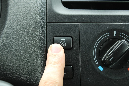 ESP control button in car.