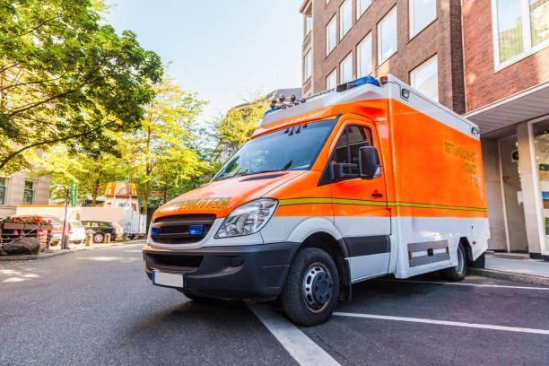 istock german ambulance car stands on parking lot 866910184