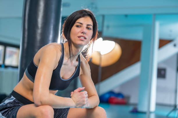 istock Woman in gym 866914164