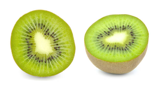 istock Kiwi cut in half isolated on white background 866921820
