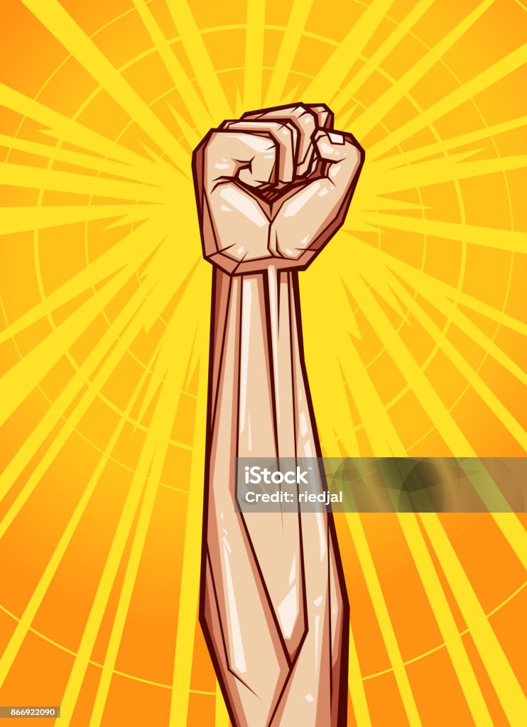 꽉 주먹 벡터 일러스트 레이 션 Revolution에 대한 스톡 벡터 아트 및 기타 이미지 - Revolution, 감정 ...