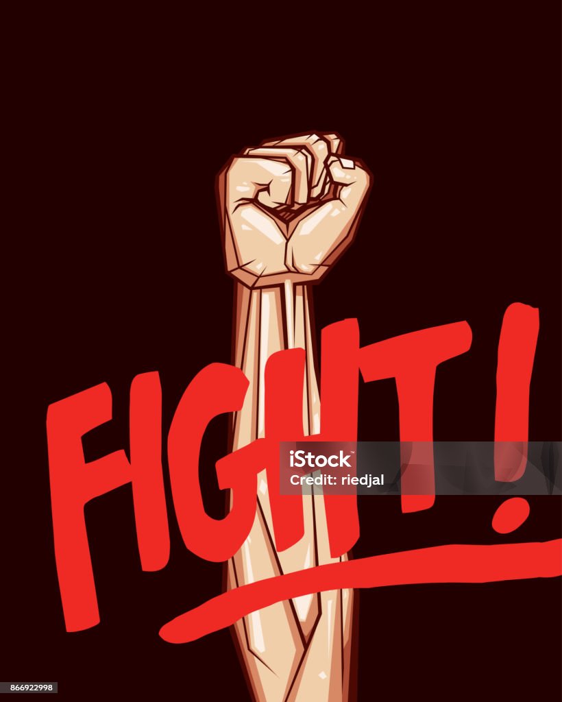 꽉 주먹 벡터 일러스트 레이 션 Revolution에 대한 스톡 벡터 아트 및 기타 이미지 - Revolution, 감정 ...