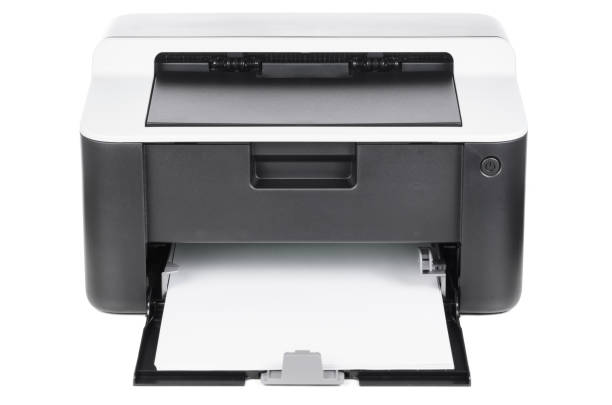 Compact printer isolated stock photo