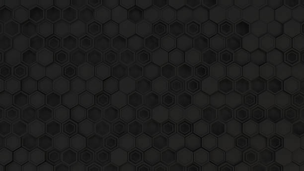 istock Abstract 3d background made of black hexagons 866930184