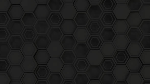 istock Abstract 3d background made of black hexagons 866930324