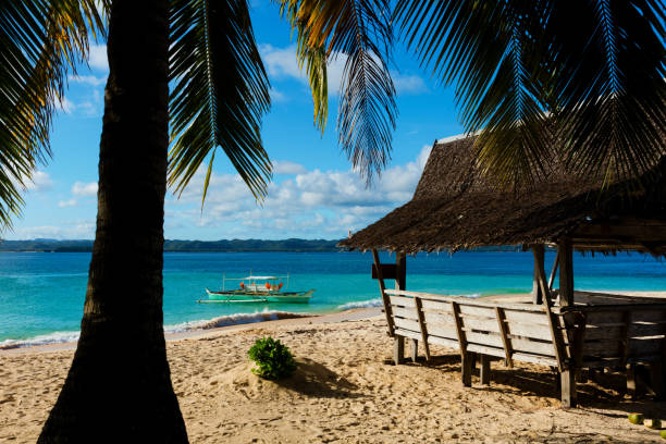 istock Beach hut on pristine tropical Philippine island 866944430