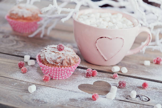 istock Tasty cupcake with berries and cup of coffee 866951712