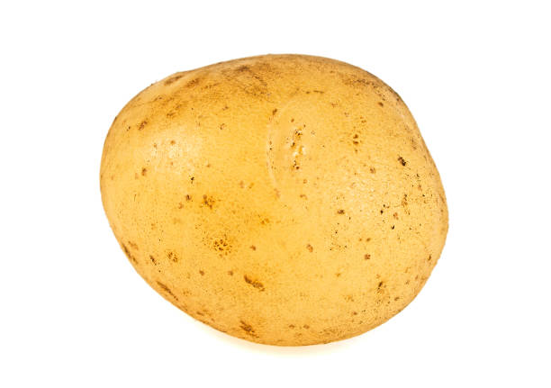 Young potato isolated on white background Young potato isolated on white background gold potato stock pictures, royalty-free photos & images
