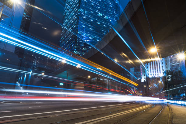 istock traffic trails in downtown Hong Kong 866987400